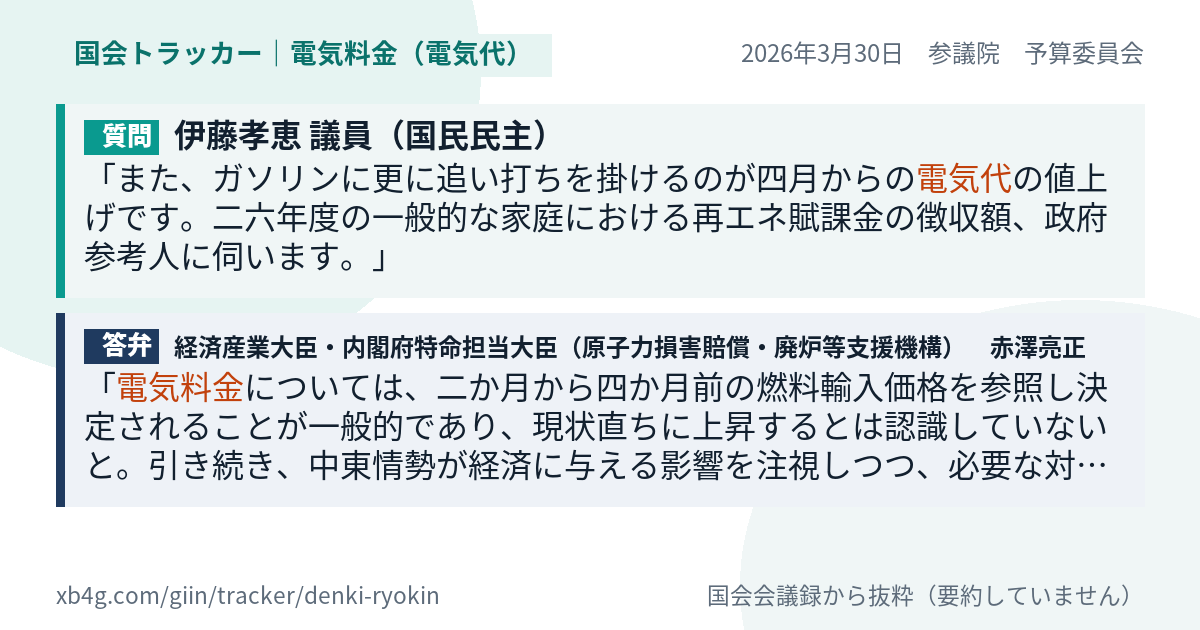 質疑カード（質問と答弁）