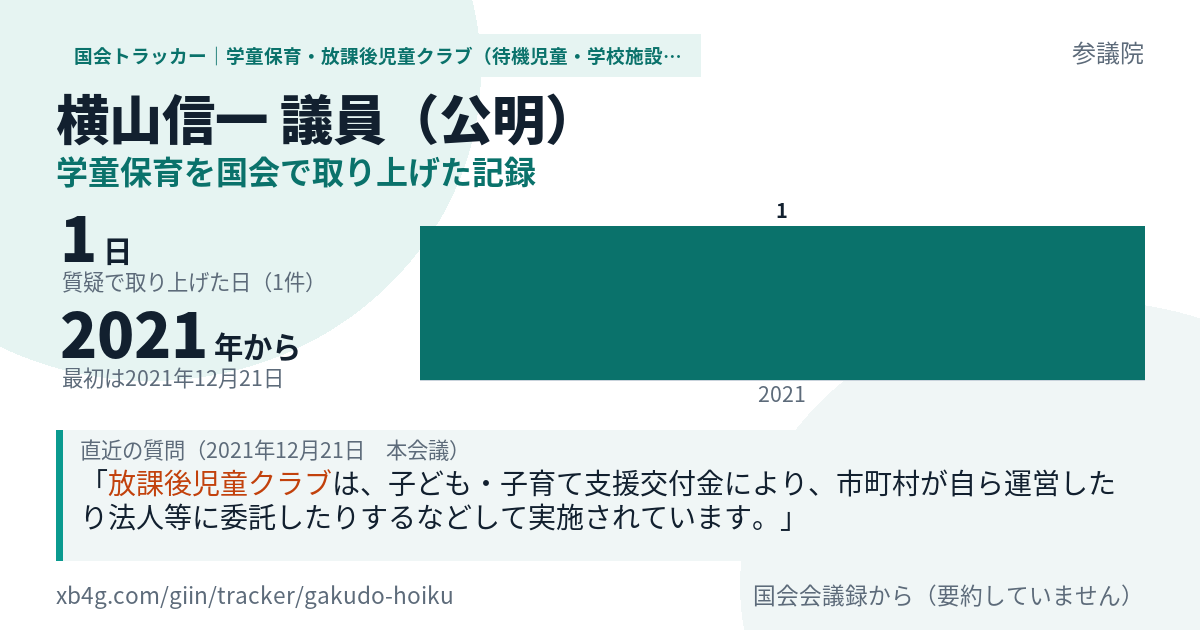 横山信一議員の記録のカード