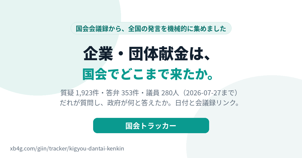 豊田俊郎議員の記録のカード