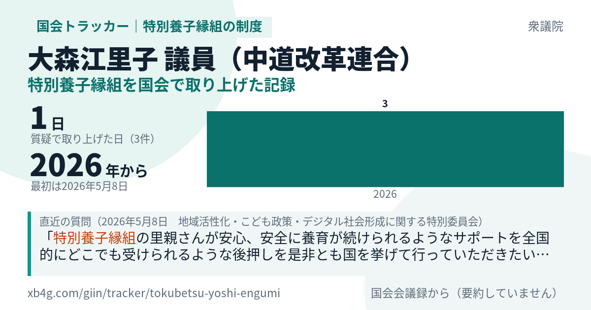 大森江里子議員の記録のカード